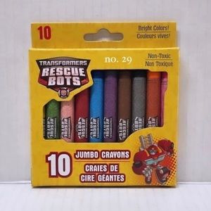 Transformers Rescue Bots 10 Jumbo Crayons Pack
